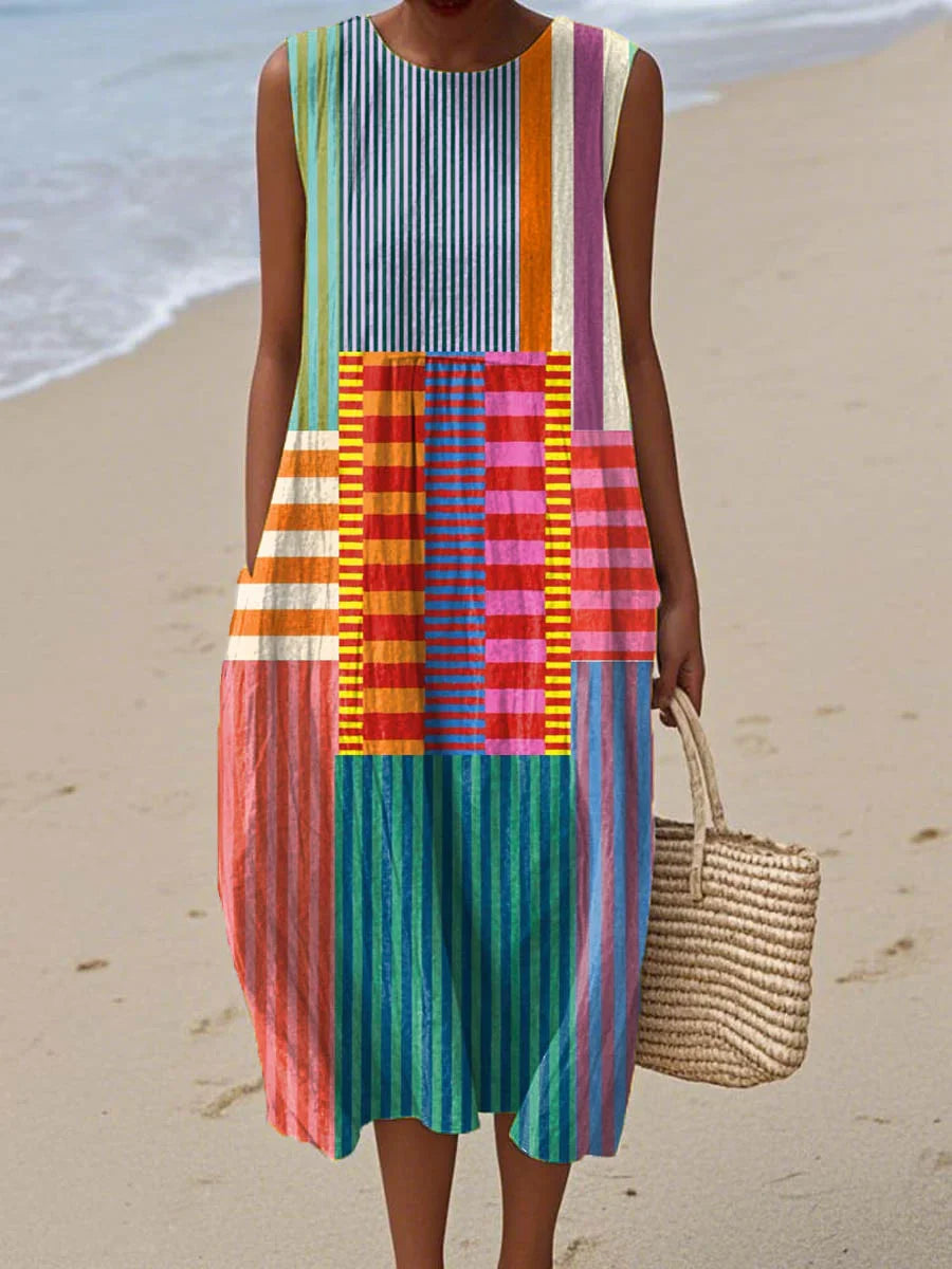 Cynthia - Sleeveless Summer Pocket Dress