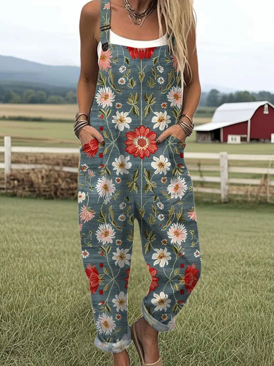 Lennon - Art Printed Wide Leg Jumpsuit