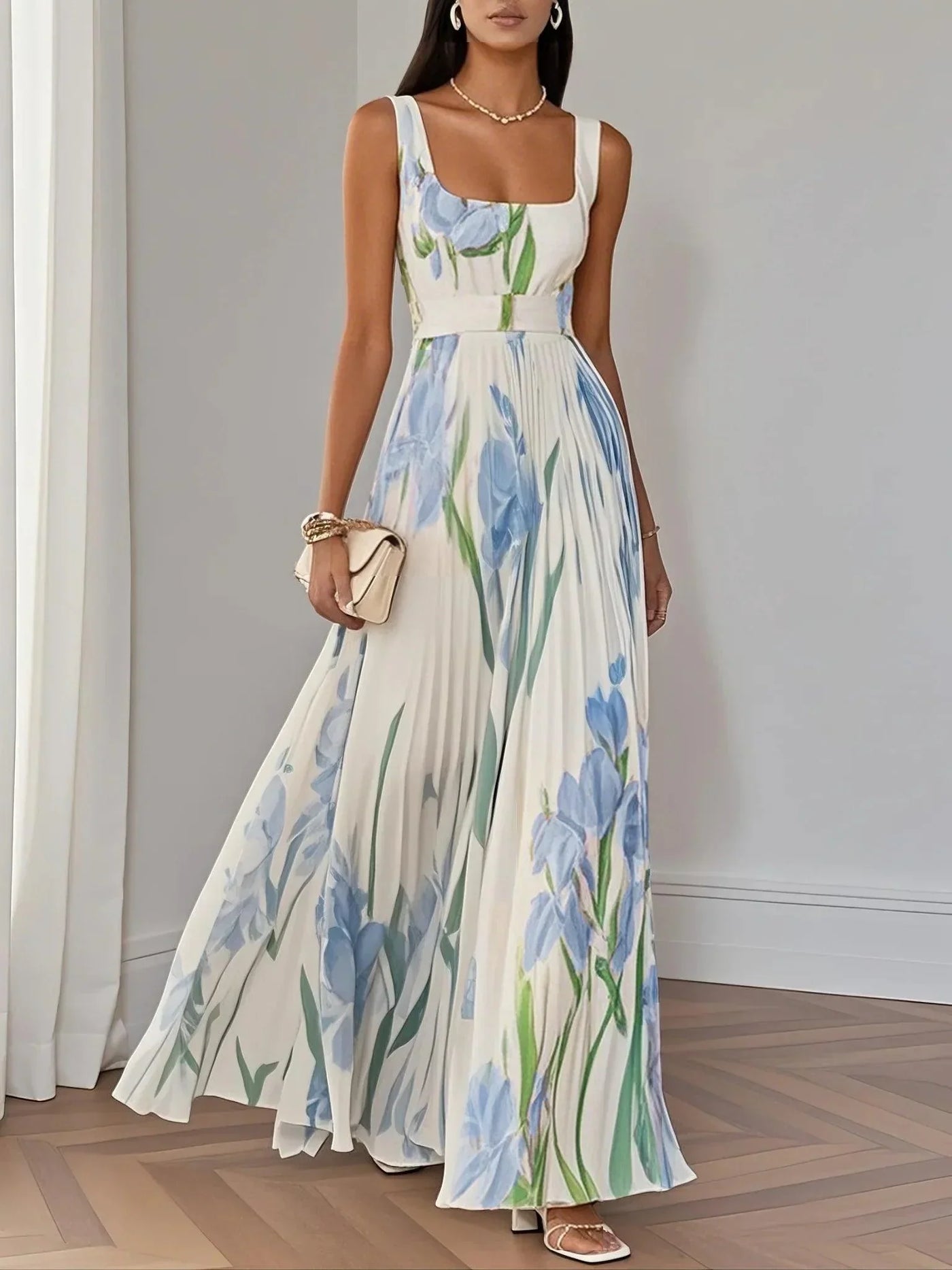 Liviana | Pleated Maxi Dress