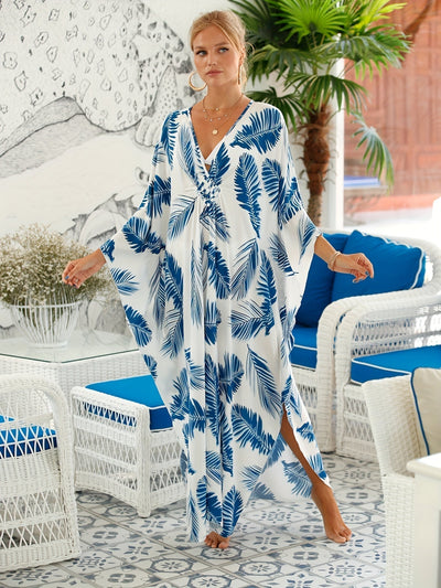 Natalie | Blue Palm Breezy Dress