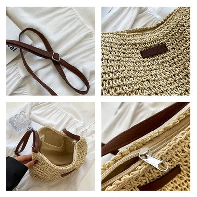 WHITE | Straw shoulder bag