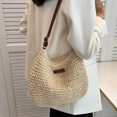 WHITE | Straw shoulder bag