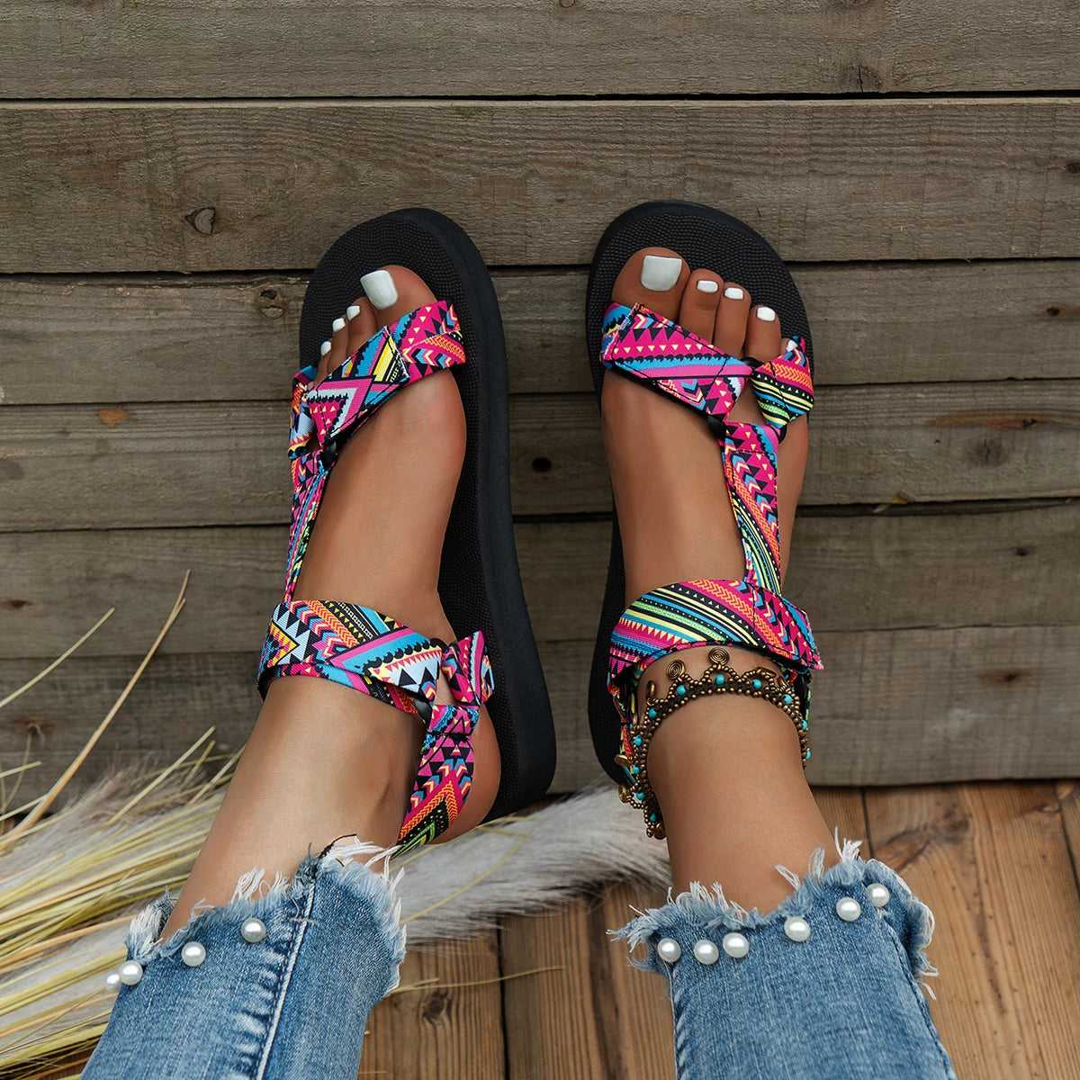 Amelie | Lightweight Women's Summer Sandals with Colourful Design