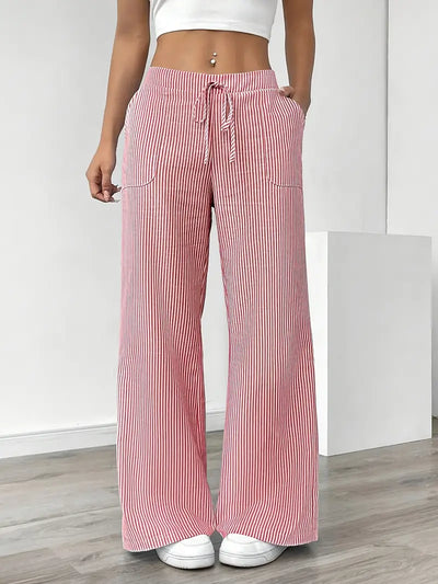 Alina | Elegant Striped Pant With Pockets