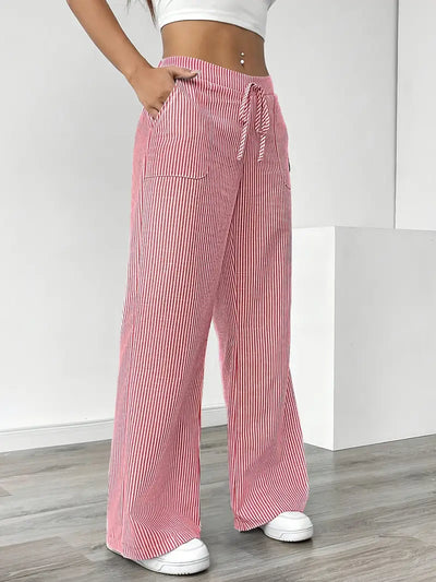 Alina | Elegant Striped Pant With Pockets