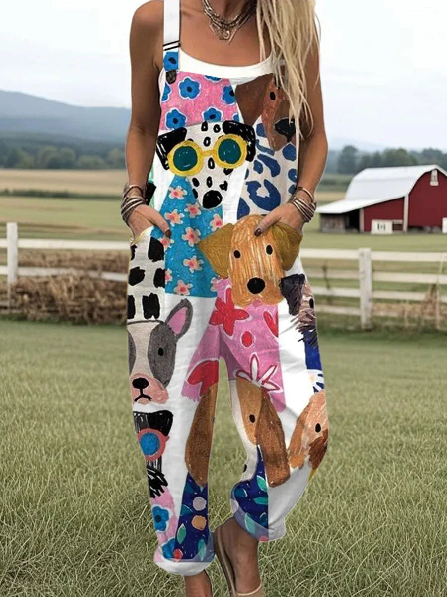 Selah - Art Printed Wide Leg Jumpsuit