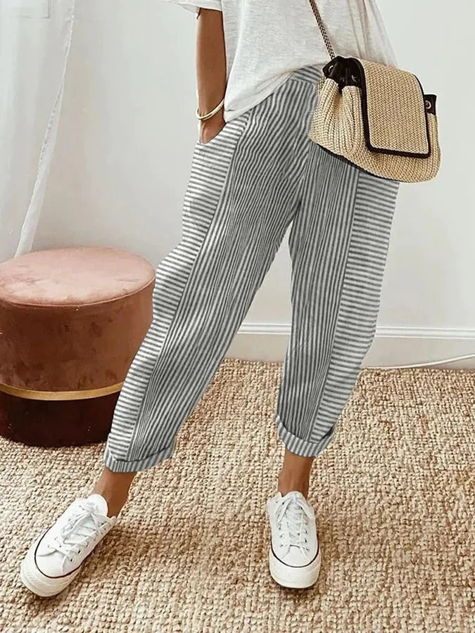 Vic | Striped Trousers
