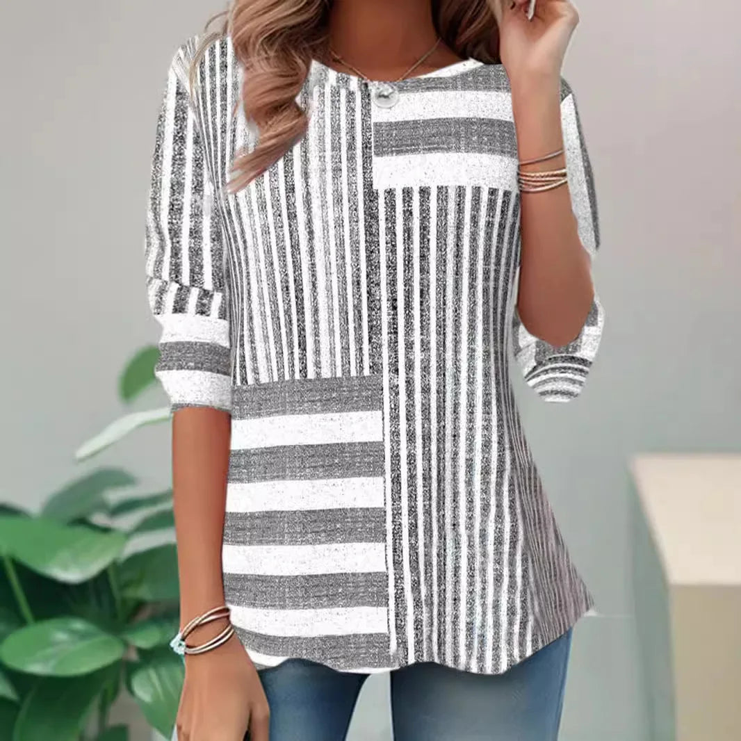 Mira - Striped Comfort Blouse