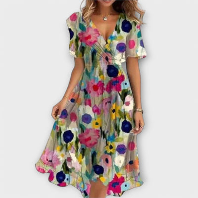 Janessa | V-Neck Floral Spring Dress