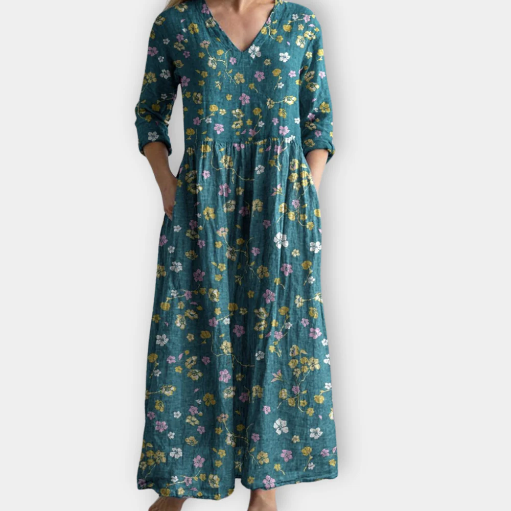Kaitlyn | Comfortable Loose-Fit Floral Dress