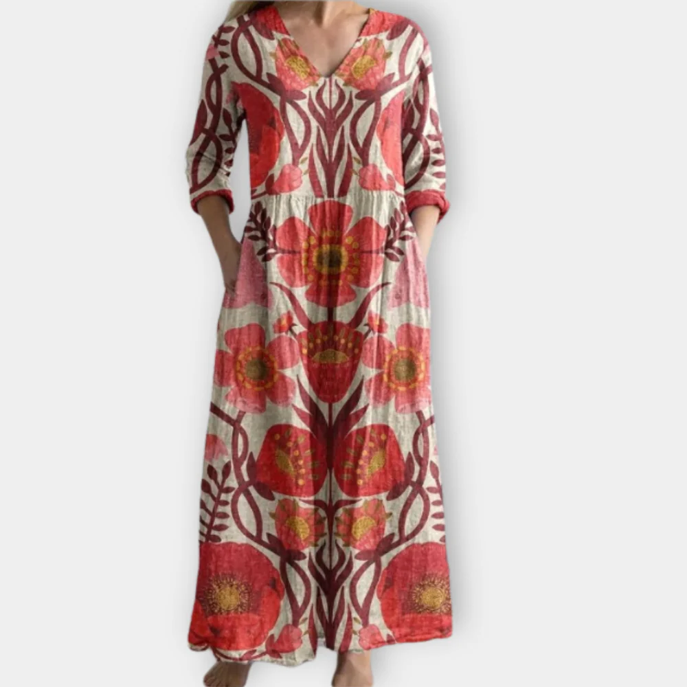 Harper | Comfortable Loose-Fit Floral Dress
