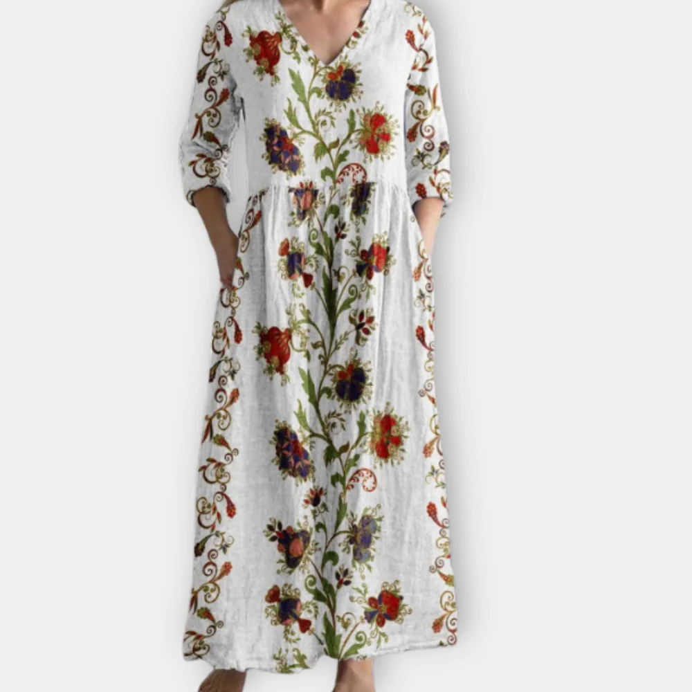 Rachel | Comfortable Loose-Fit Floral Dress