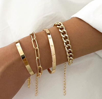 Elan Mercer Bracelet Set | Gold
