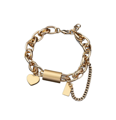 Heartened Chunky Bracelet | Gold