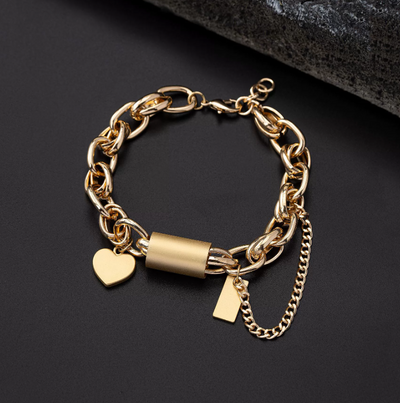Heartened Chunky Bracelet | Gold