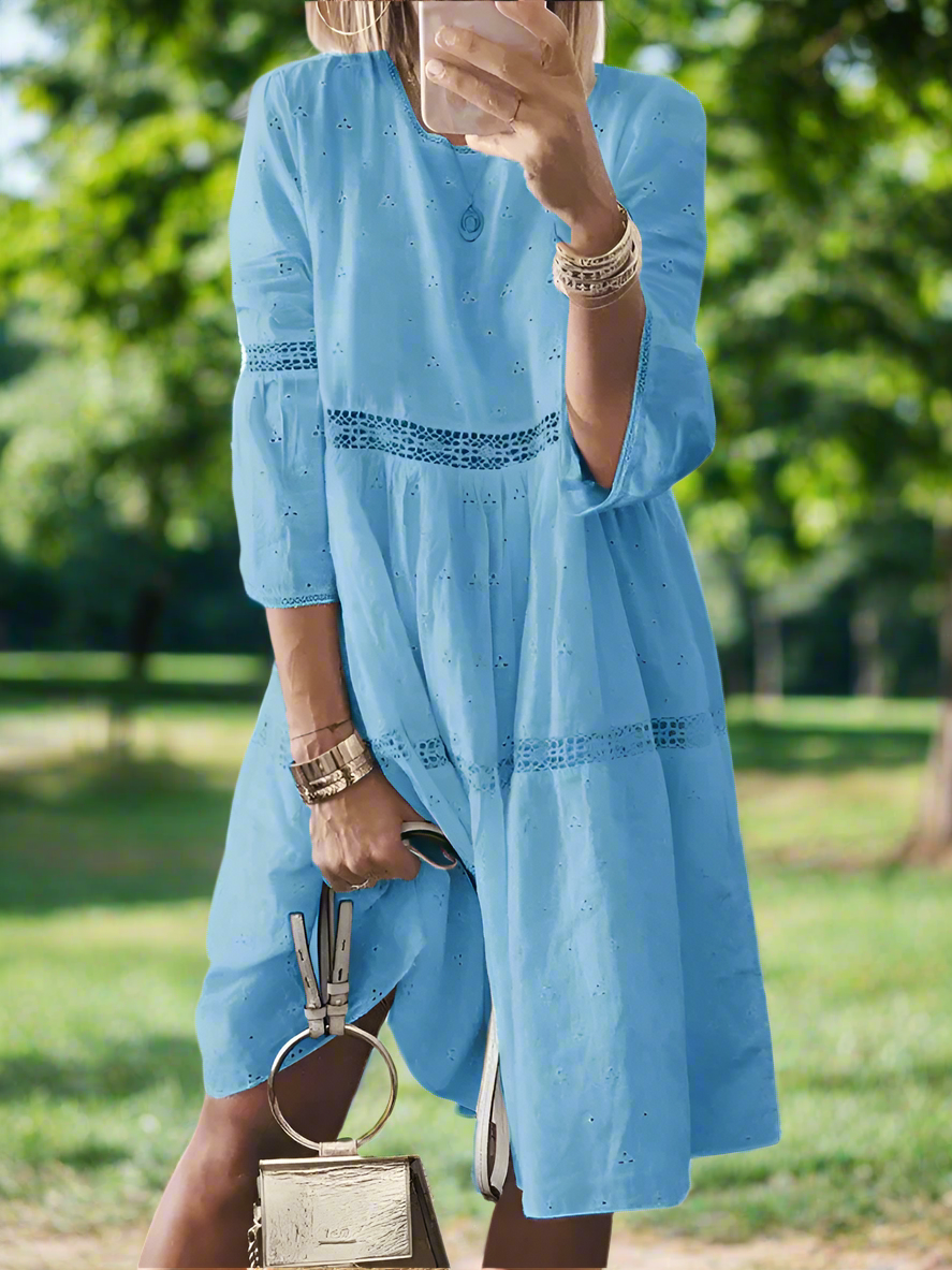 Elena | Tummy|Contouring Embroidered Dress