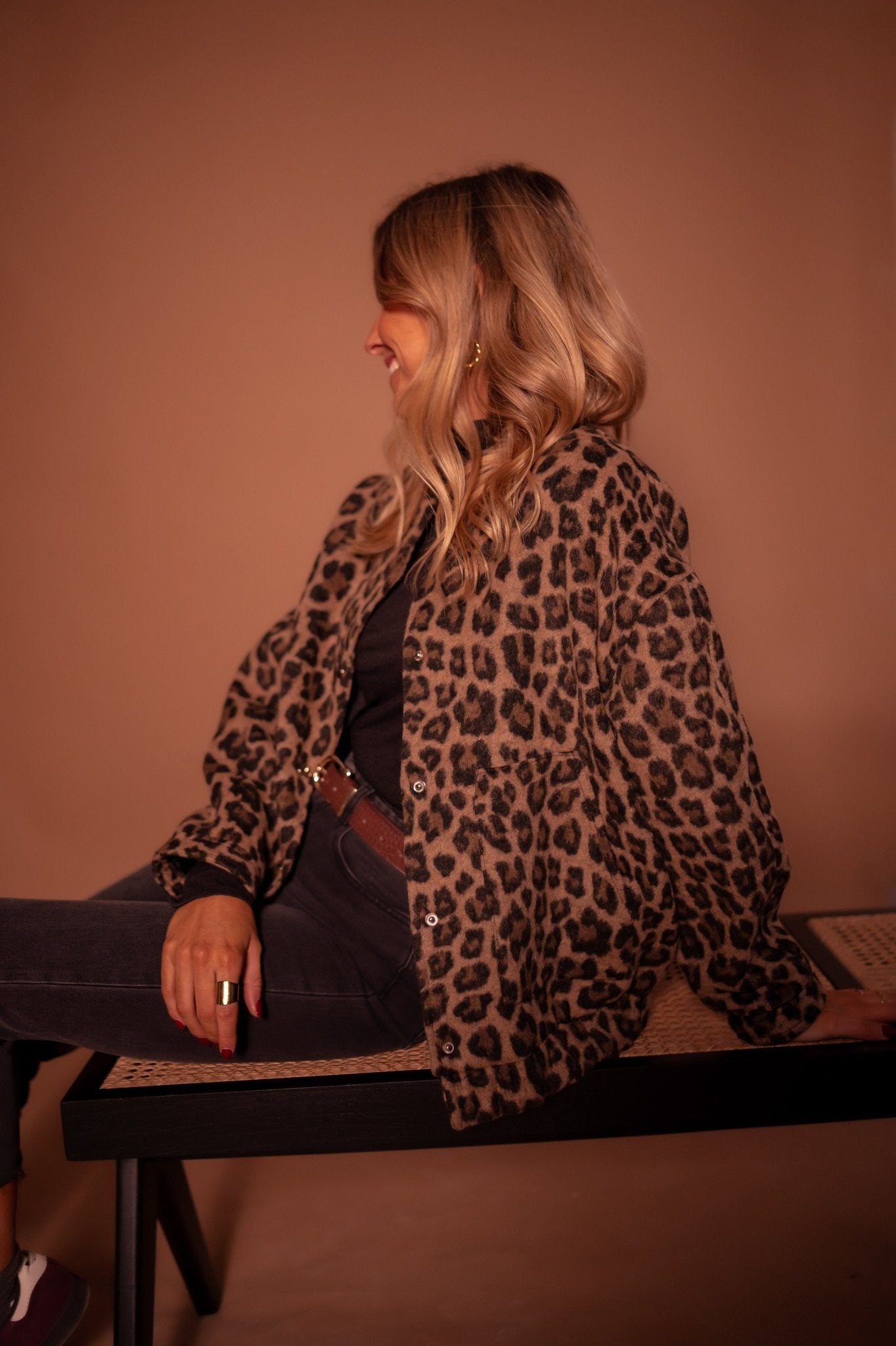 Lorena - Trendy Jacket with Leopard Print