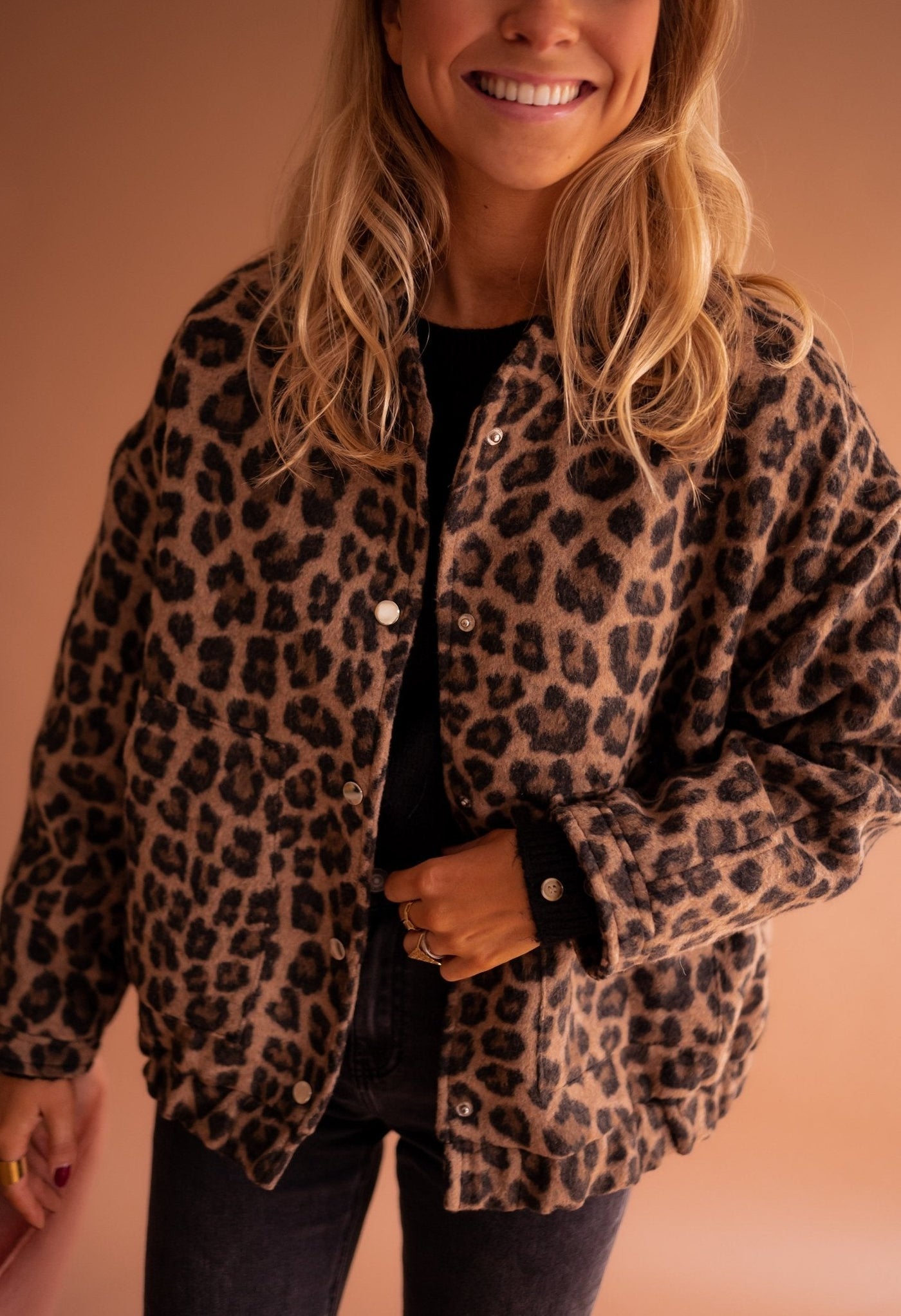 Lorena - Trendy Jacket with Leopard Print