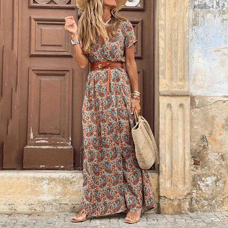 Abigail | Bohemian Paisley Dress
