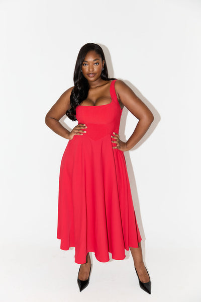 Amelia - Timeless Flowy Midi Dress