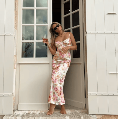 Beau | Summer Maxi Dress with Floral Pattern