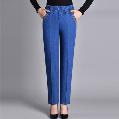 Lisa - Elastic Waist Mother Jeans