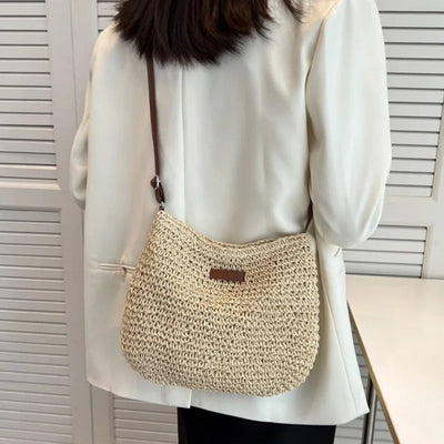 WHITE | Straw shoulder bag