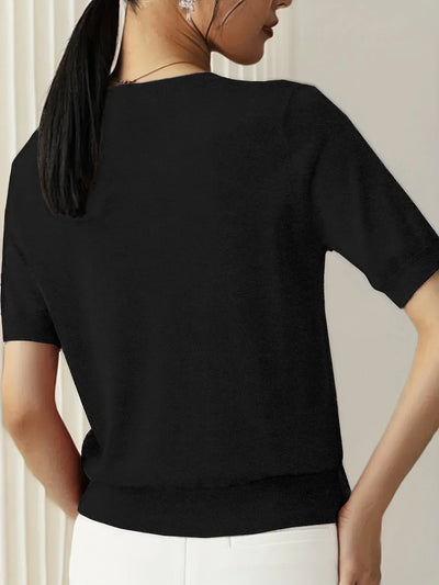 Mila – Short Sleeve Sweater Top